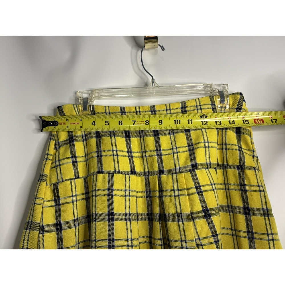 Clueless Cher Horowitz Dress Costume Size Large 2 Pc Yellow Black Plaid Pleated - Picture 7 of 9